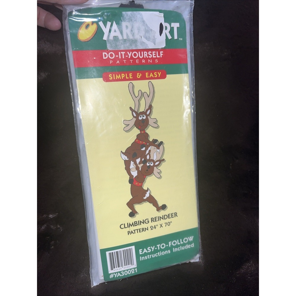Christmas Yard Art Do It Yourself Full Size Paper Pattern Climbing Reindeer Deer